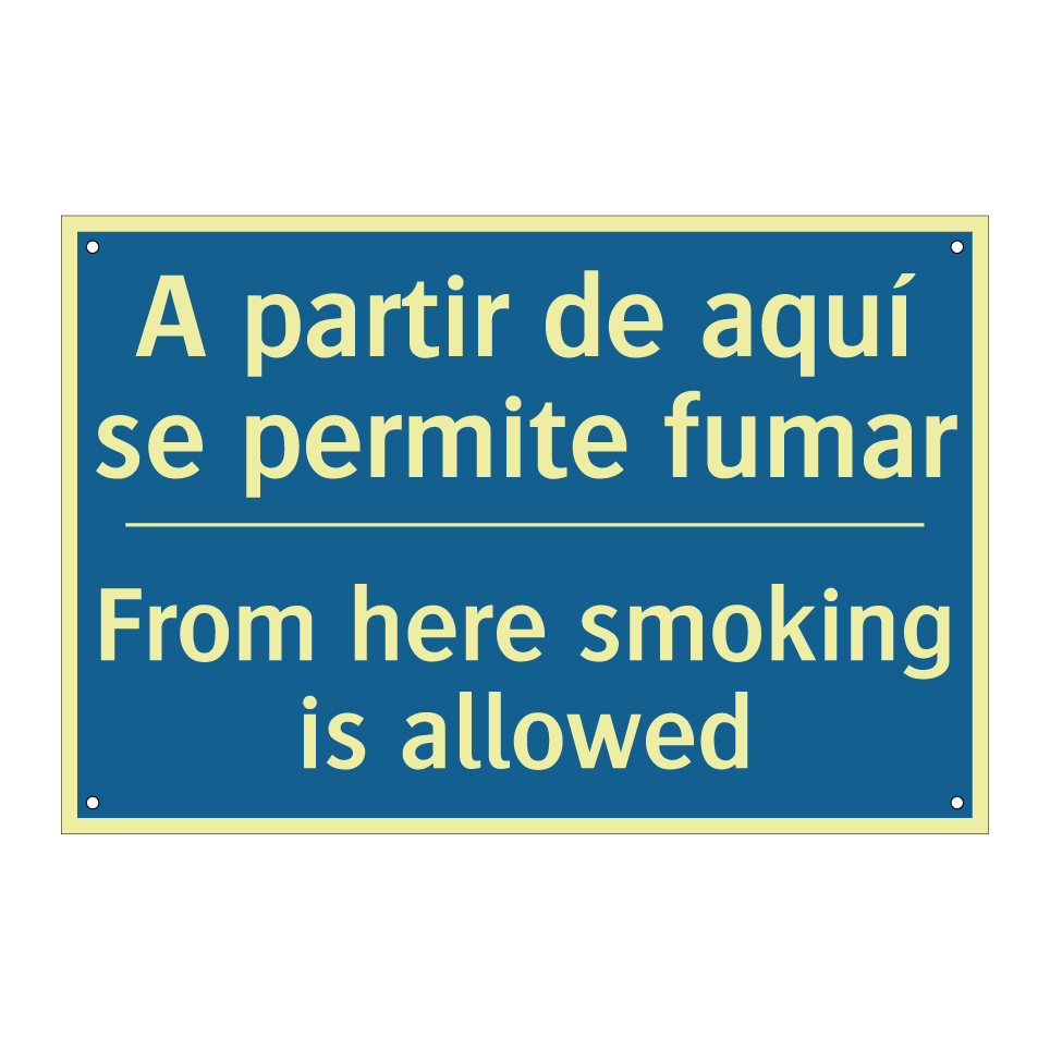 A partir de aquí se permite fumar /.../ - From here smoking is allowed
