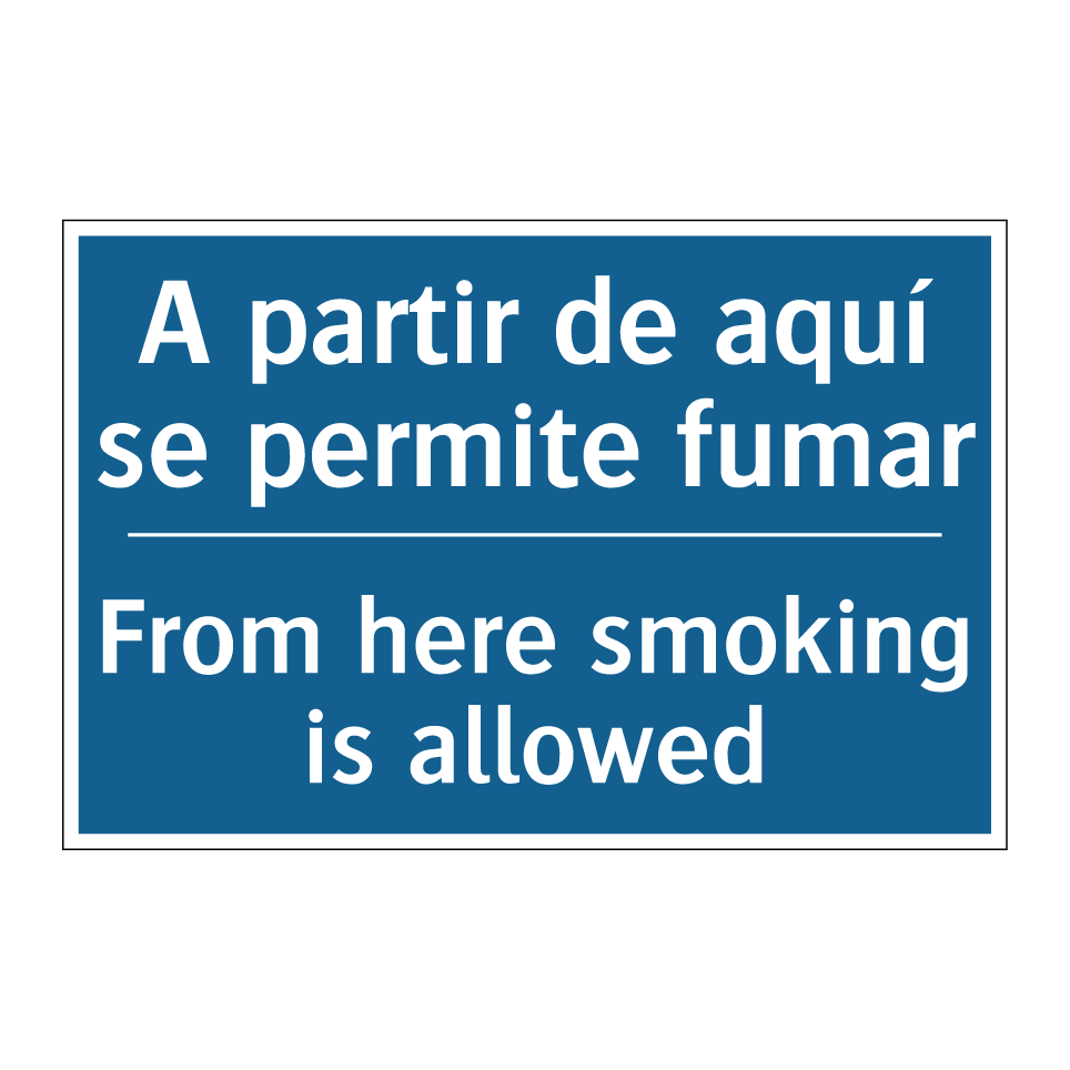 A partir de aquí se permite fumar /.../ - From here smoking is allowed