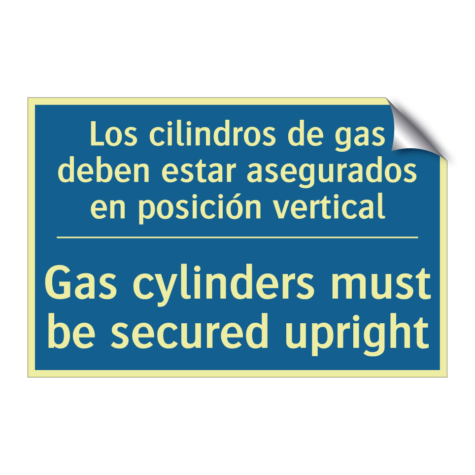 Los cilindros de gas deben estar  /.../ - Gas cylinders must be secured  /.../