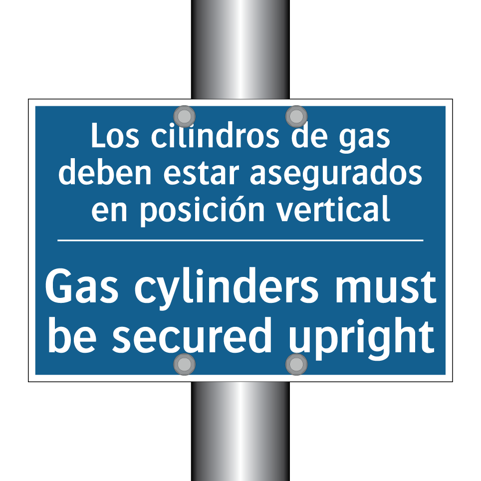Los cilindros de gas deben estar  /.../ - Gas cylinders must be secured  /.../