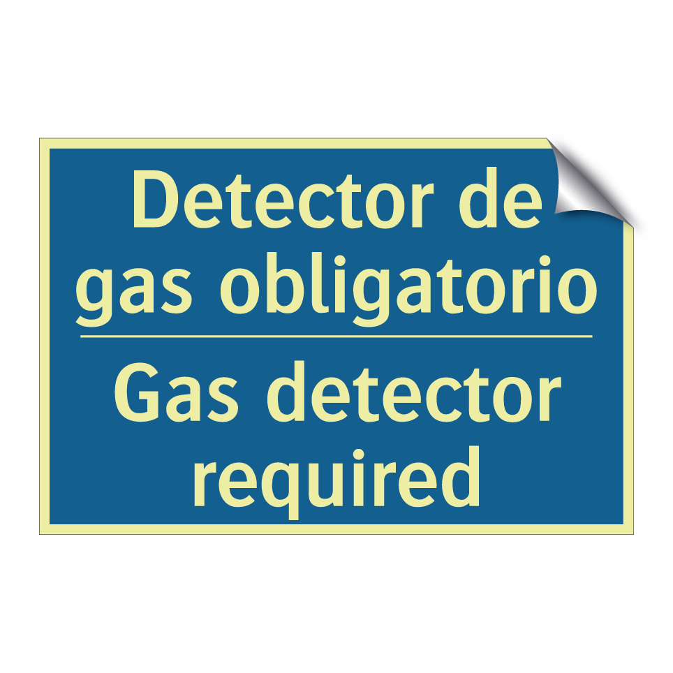 Detector de gas obligatorio - Gas detector required