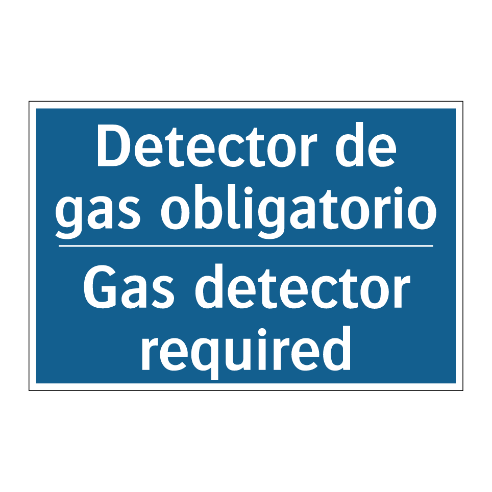 Detector de gas obligatorio - Gas detector required
