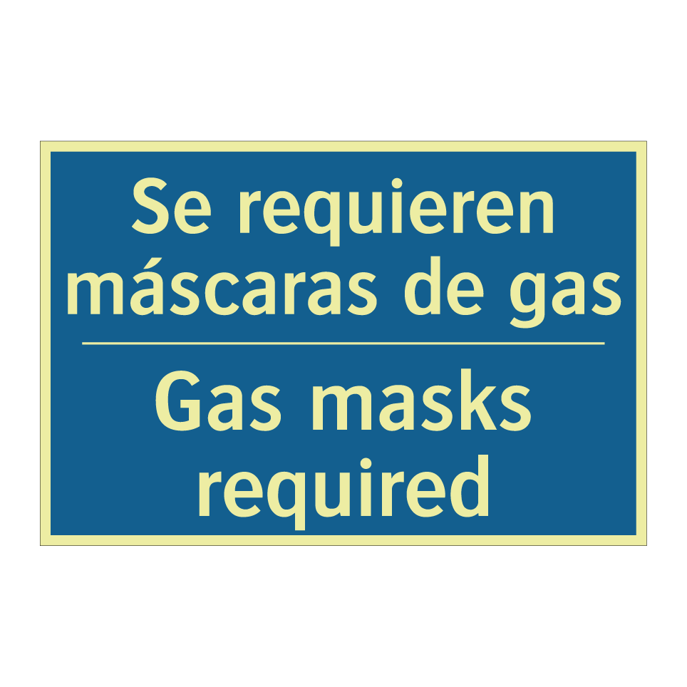 Se requieren máscaras de gas - Gas masks required