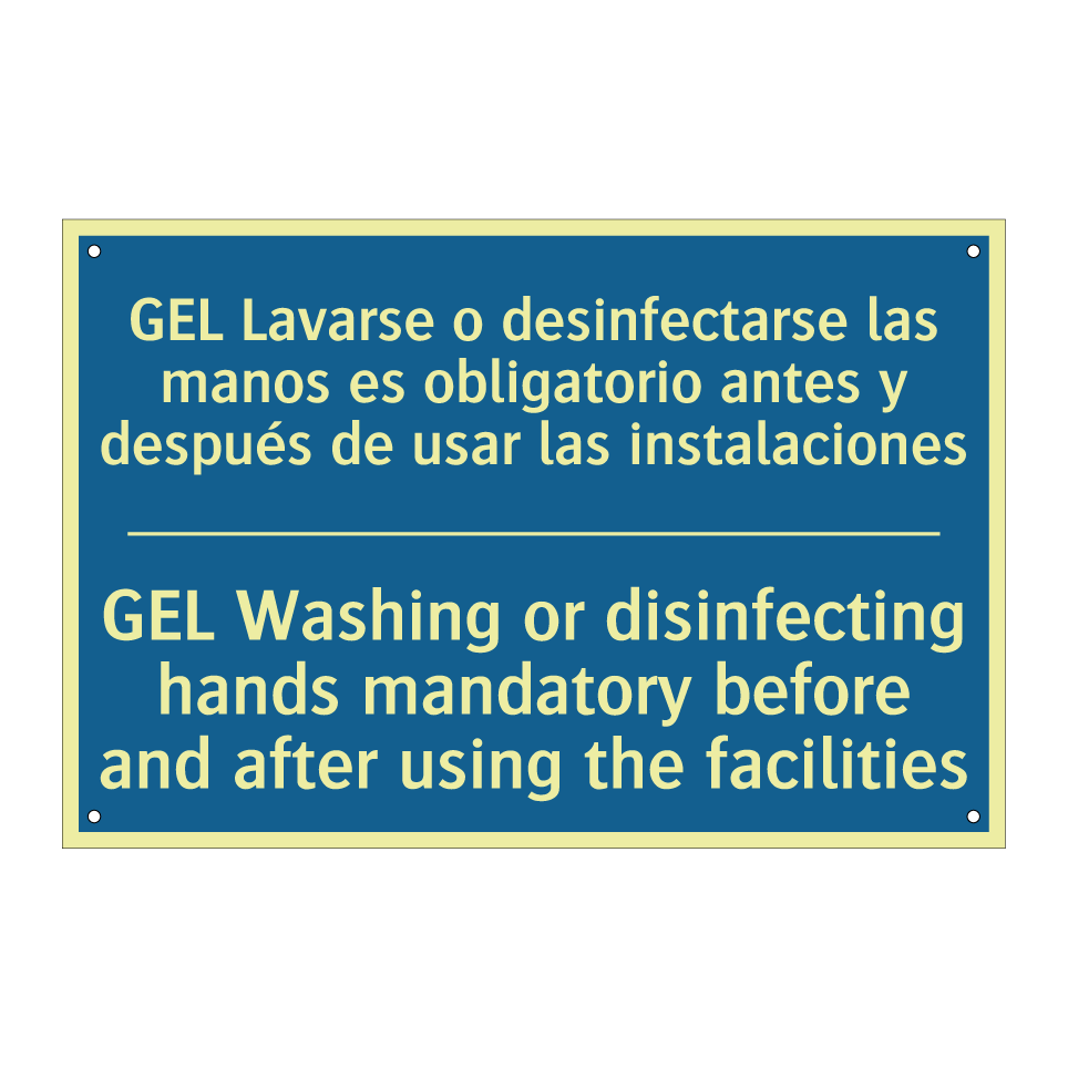 GEL Lavarse o desinfectarse las  /.../ - GEL Washing or disinfecting hands  /.../