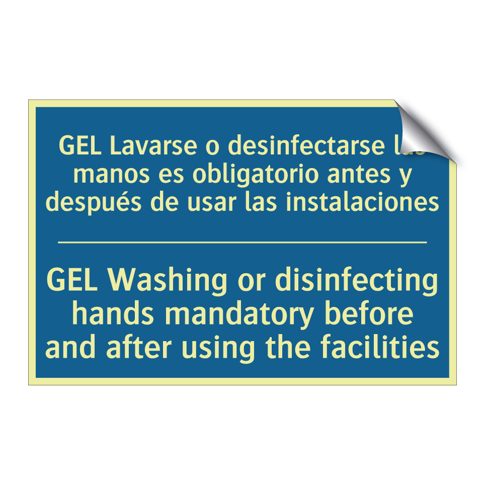 GEL Lavarse o desinfectarse las  /.../ - GEL Washing or disinfecting hands  /.../