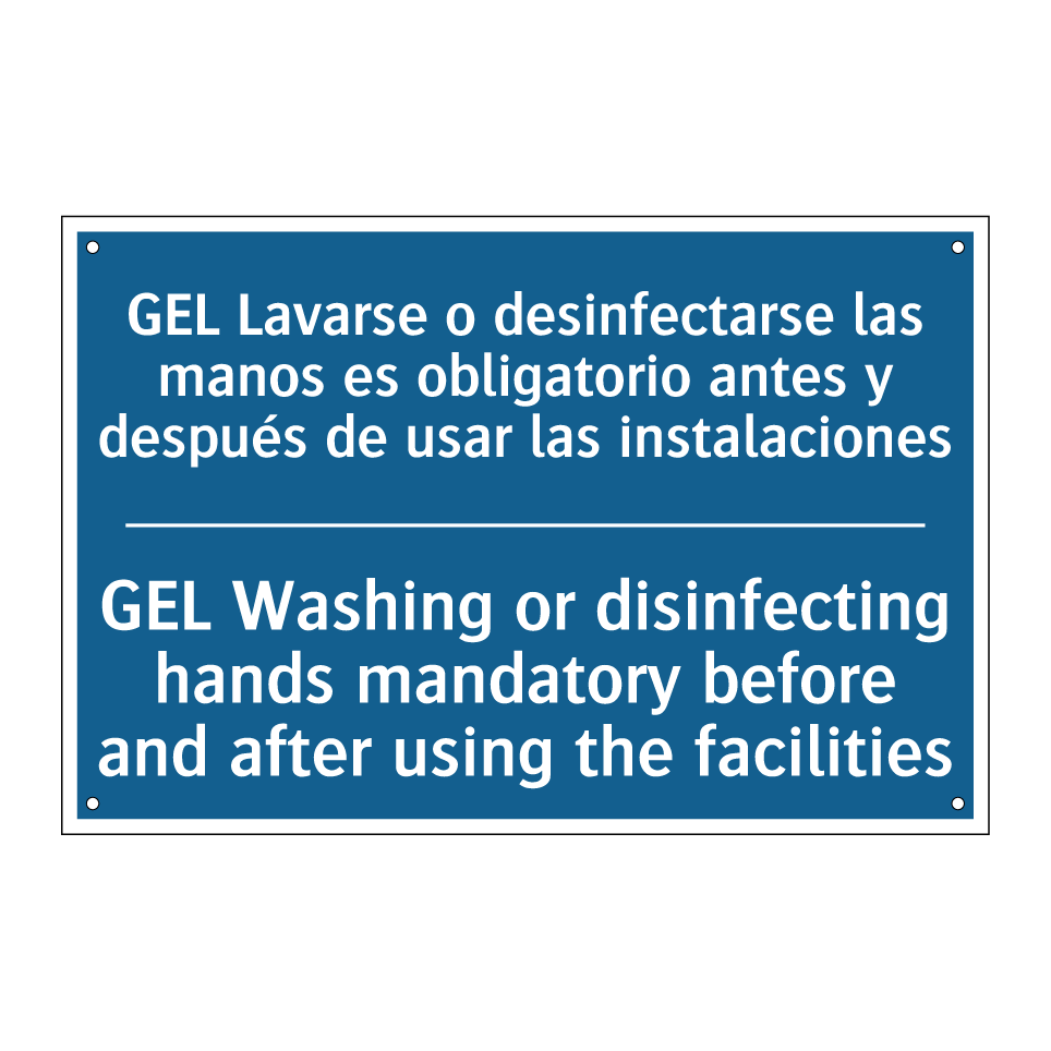 GEL Lavarse o desinfectarse las  /.../ - GEL Washing or disinfecting hands  /.../