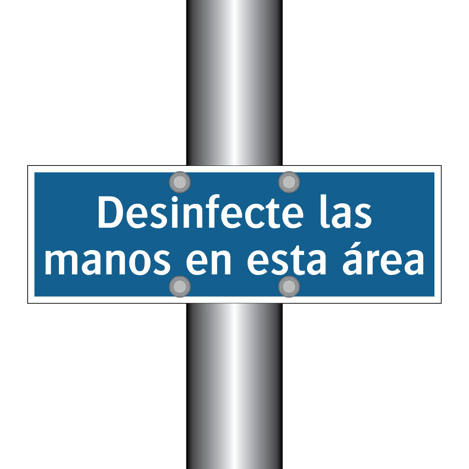 Desinfecte las manos en esta área