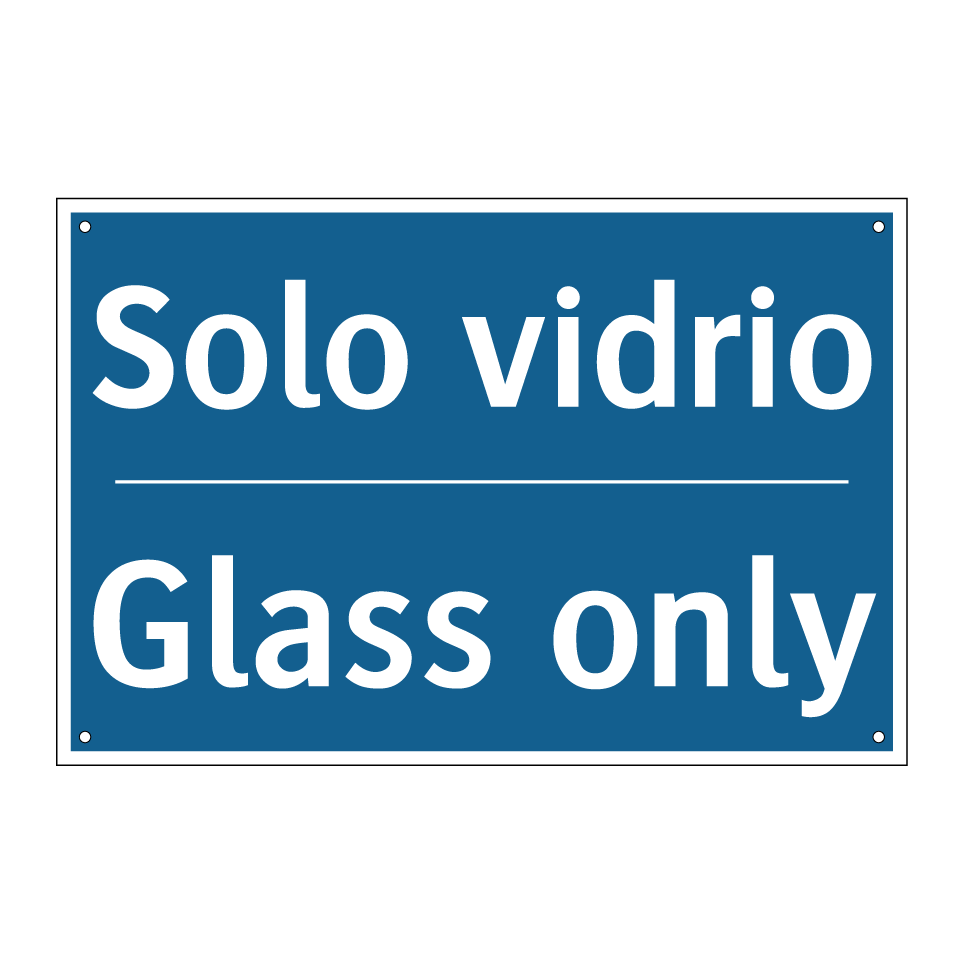 Solo vidrio - Glass only
