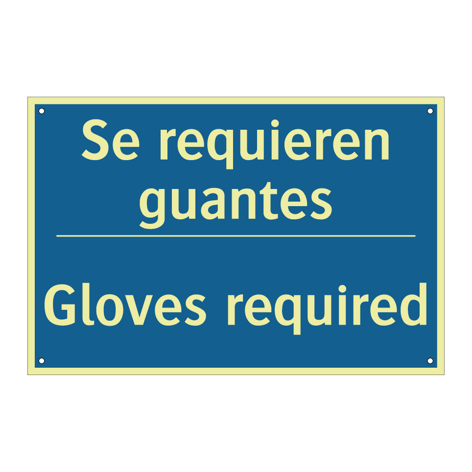 Se requieren guantes - Gloves required