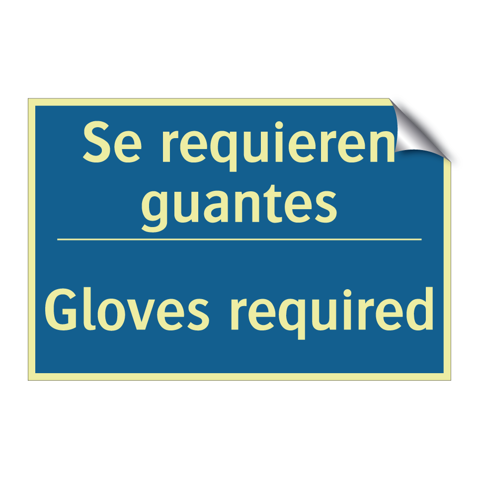 Se requieren guantes - Gloves required
