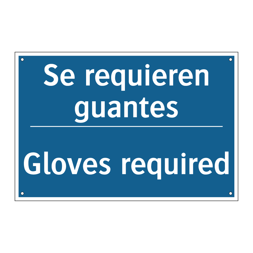 Se requieren guantes - Gloves required