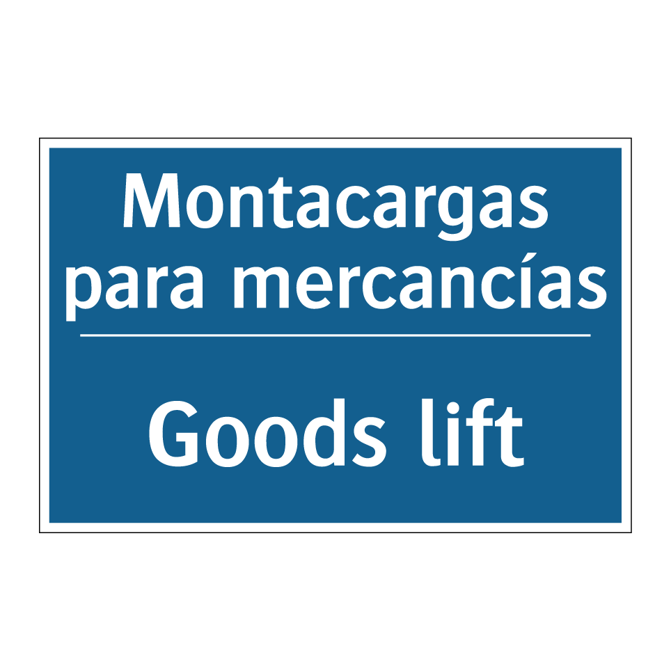 Montacargas para mercancías - Goods lift