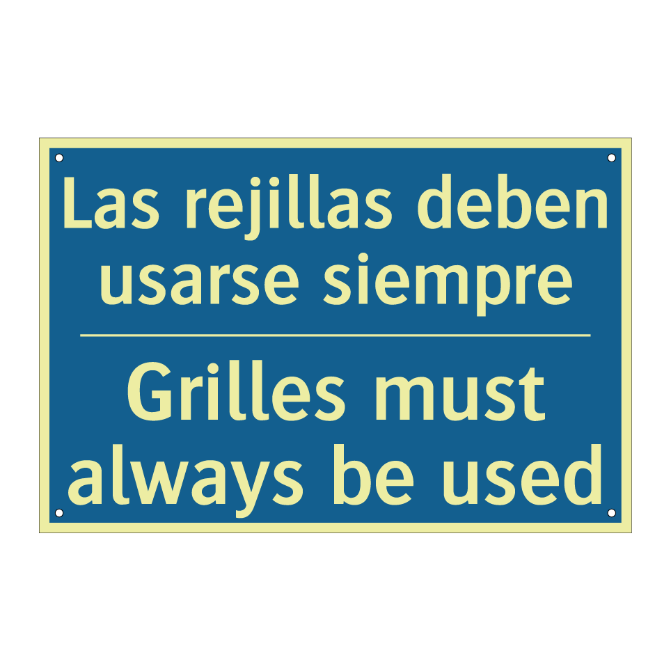 Las rejillas deben usarse siempre /.../ - Grilles must always be used