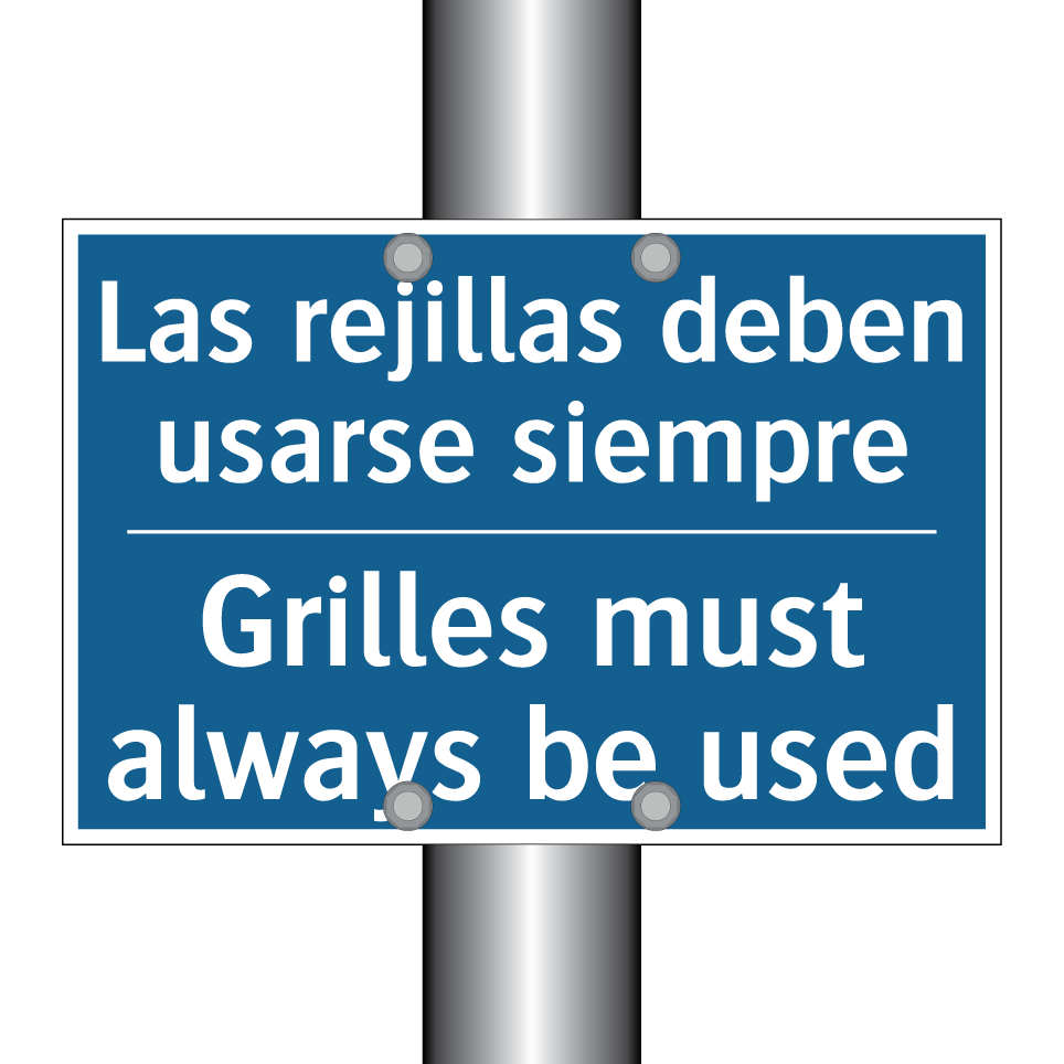 Las rejillas deben usarse siempre /.../ - Grilles must always be used