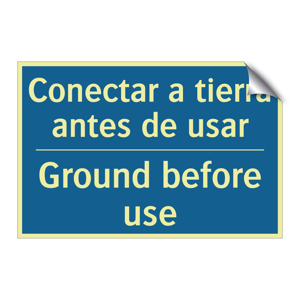 Conectar a tierra antes de usar /.../ - Ground before use