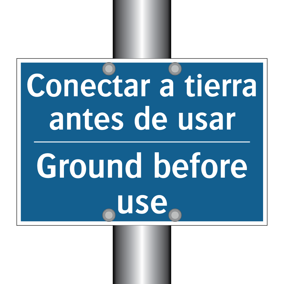 Conectar a tierra antes de usar /.../ - Ground before use