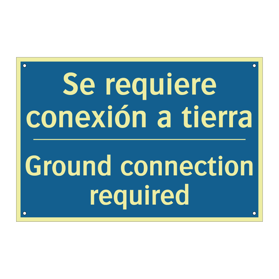Se requiere conexión a tierra - Ground connection required