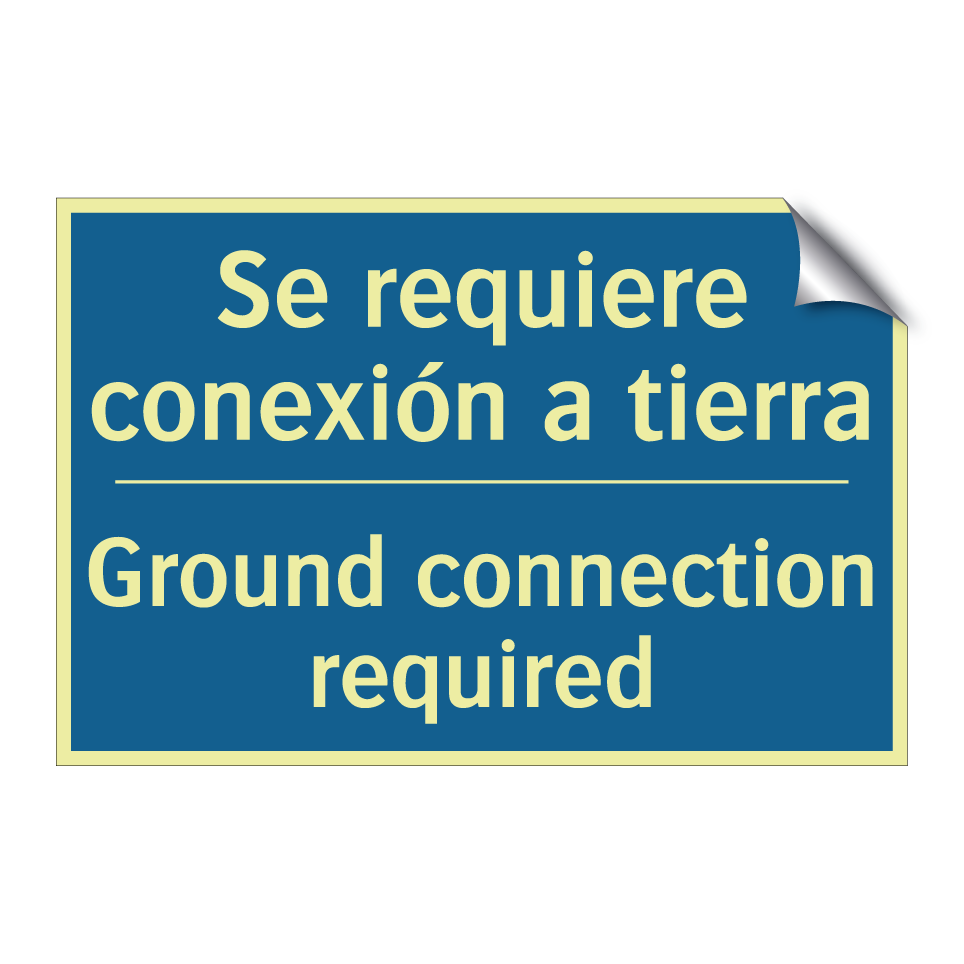 Se requiere conexión a tierra - Ground connection required