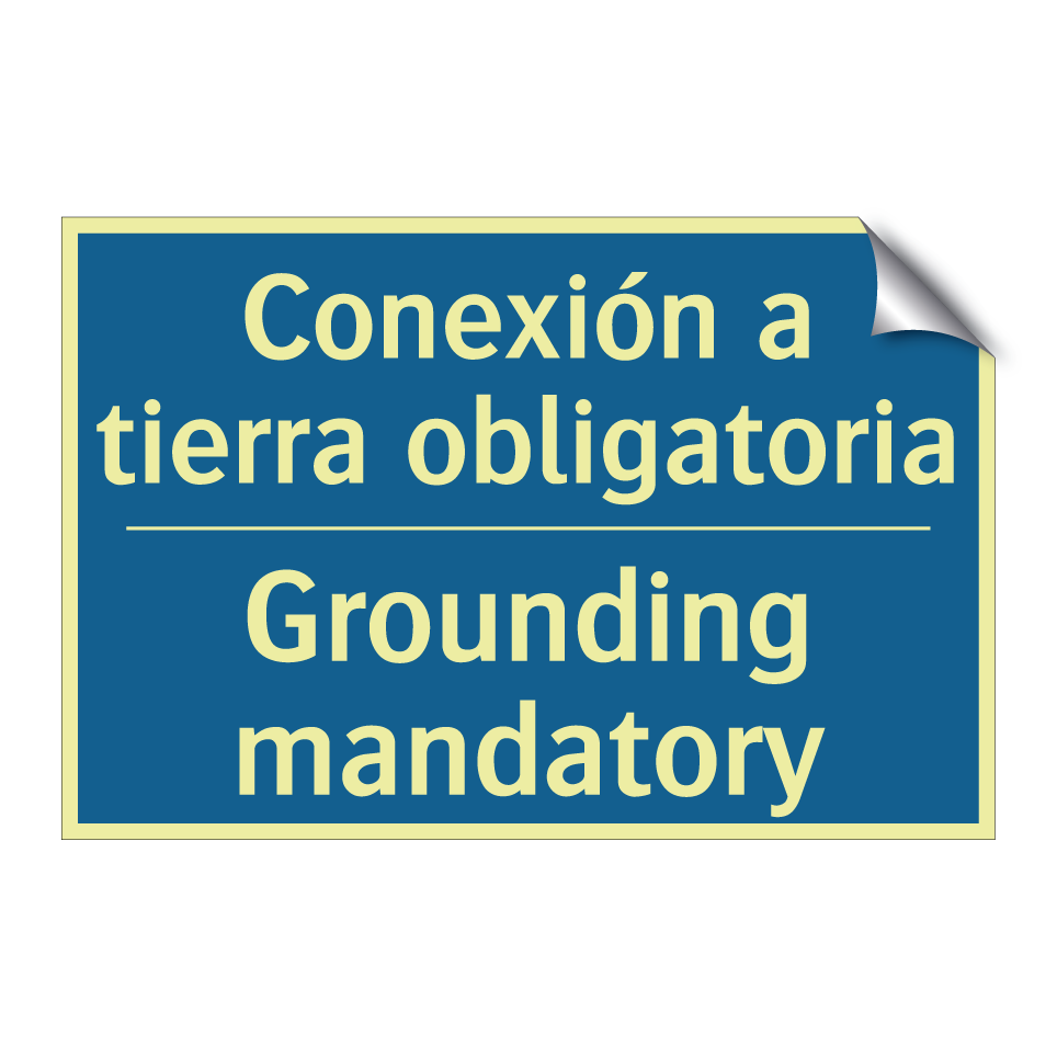 Conexión a tierra obligatoria - Grounding mandatory