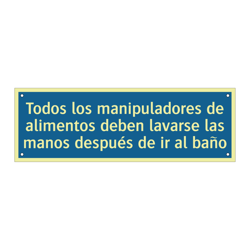 Todos los manipuladores de alimentos deben lavarse las manos después de ir al baño