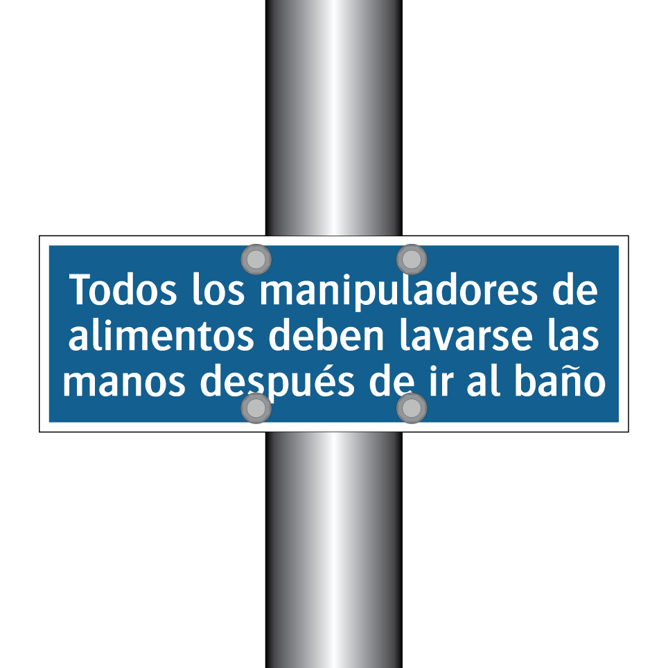 Todos los manipuladores de alimentos deben lavarse las manos después de ir al baño