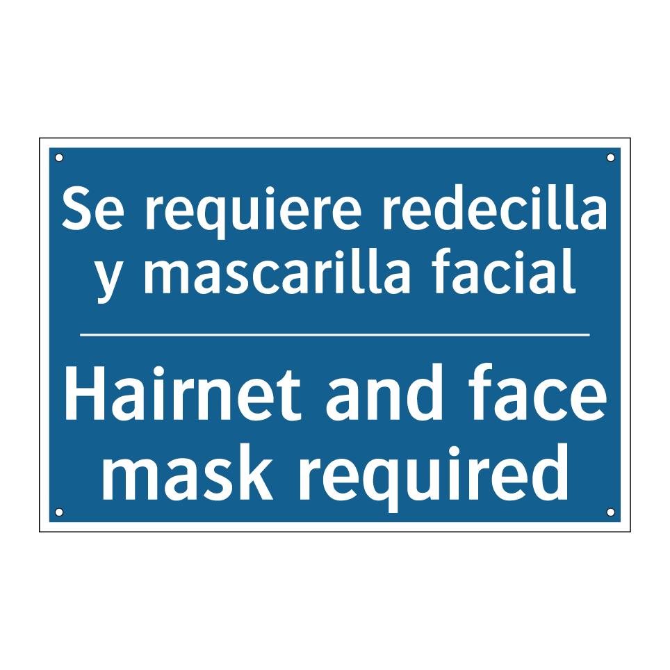 Se requiere redecilla y mascarilla  /.../ - Hairnet and face mask required
