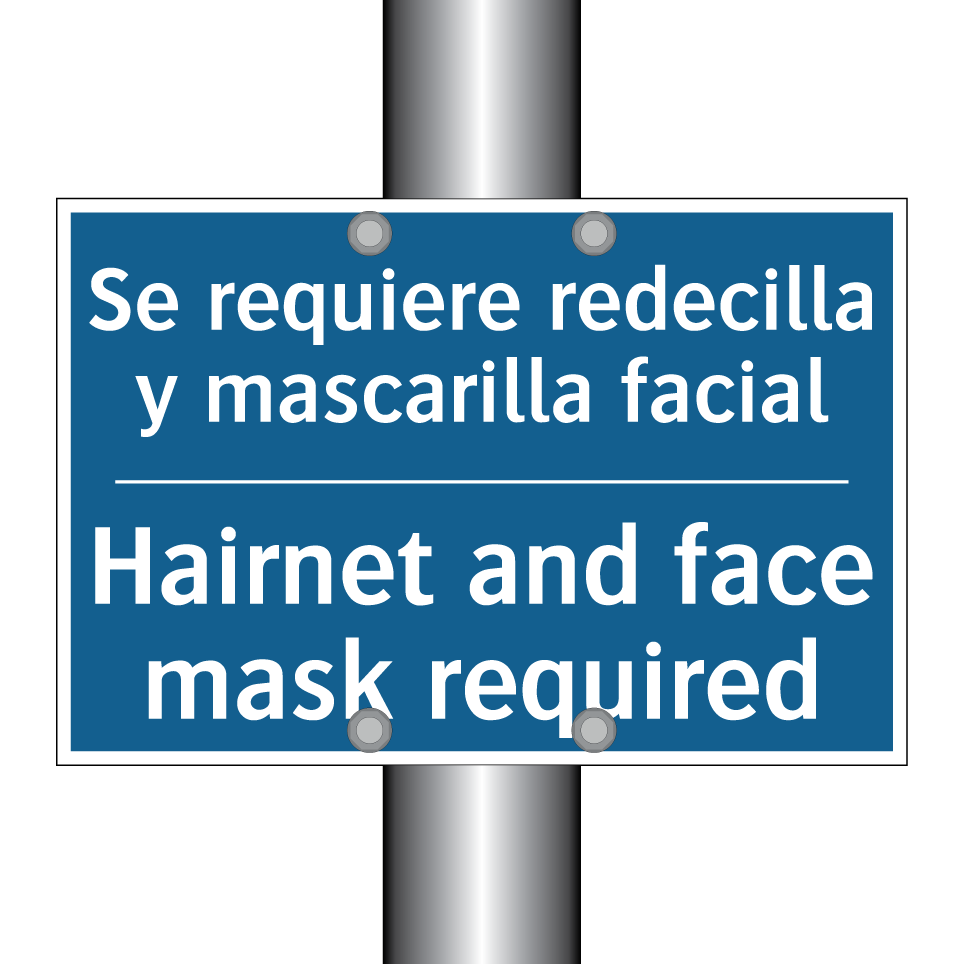 Se requiere redecilla y mascarilla  /.../ - Hairnet and face mask required