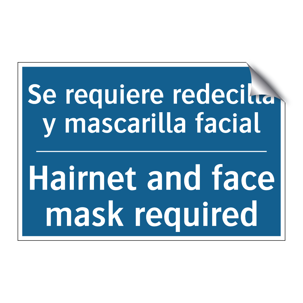 Se requiere redecilla y mascarilla  /.../ - Hairnet and face mask required