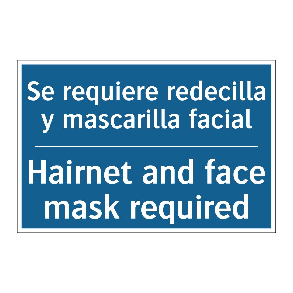 Se requiere redecilla y mascarilla  /.../ - Hairnet and face mask required