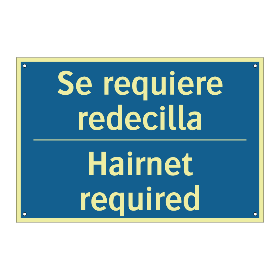 Se requiere redecilla - Hairnet required