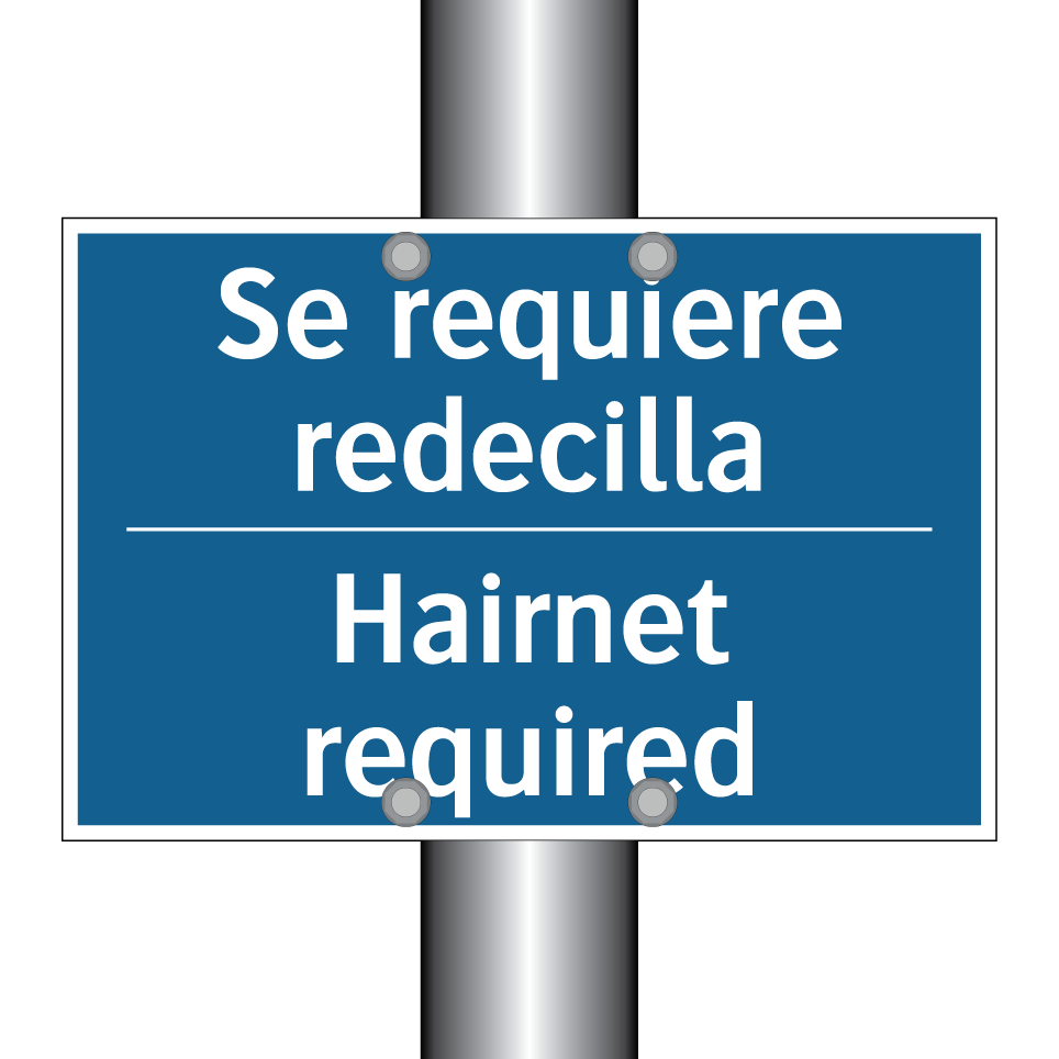 Se requiere redecilla - Hairnet required