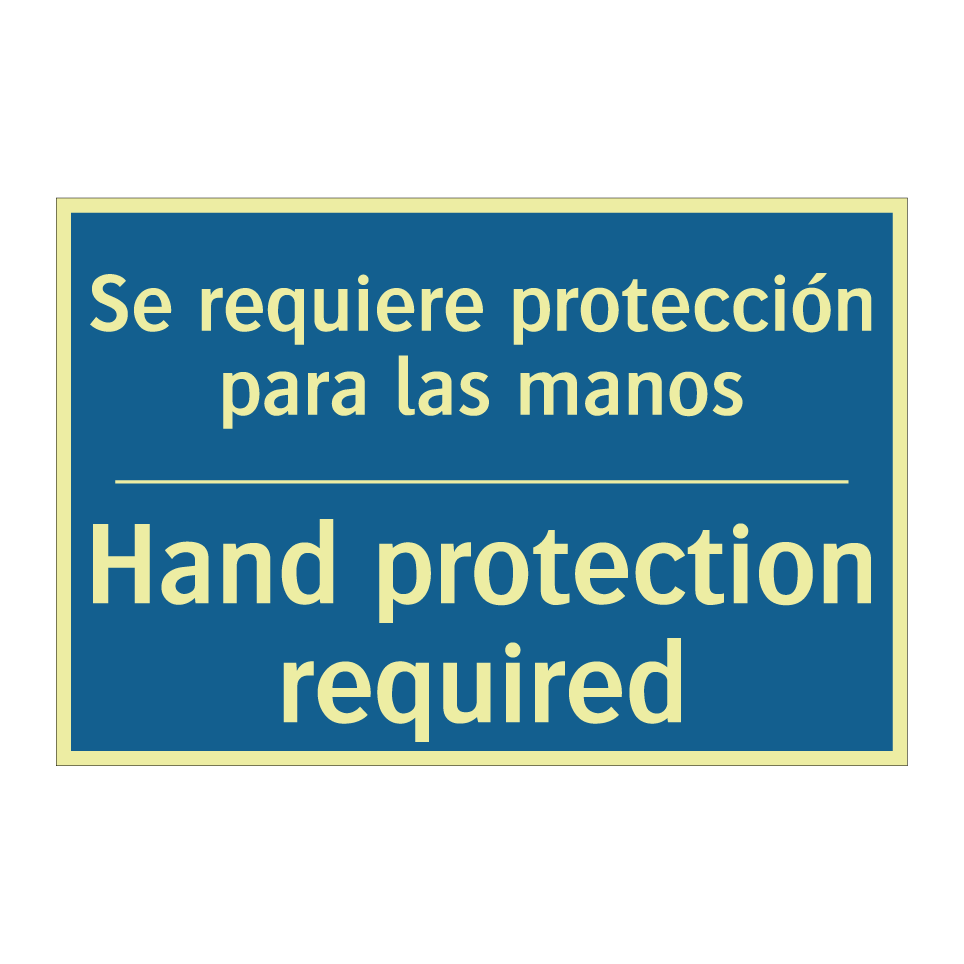 Se requiere protección para las  /.../ - Hand protection required