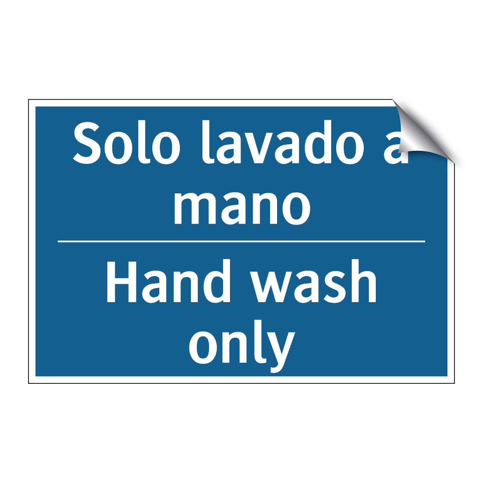 Solo lavado a mano - Hand wash only