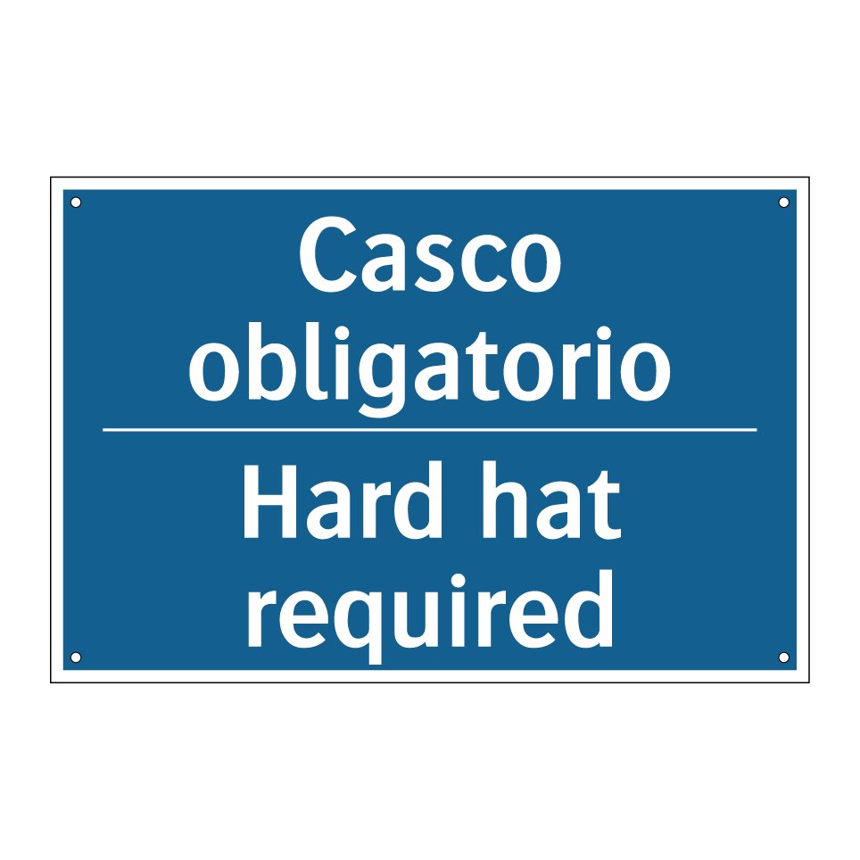 Casco obligatorio - Hard hat required