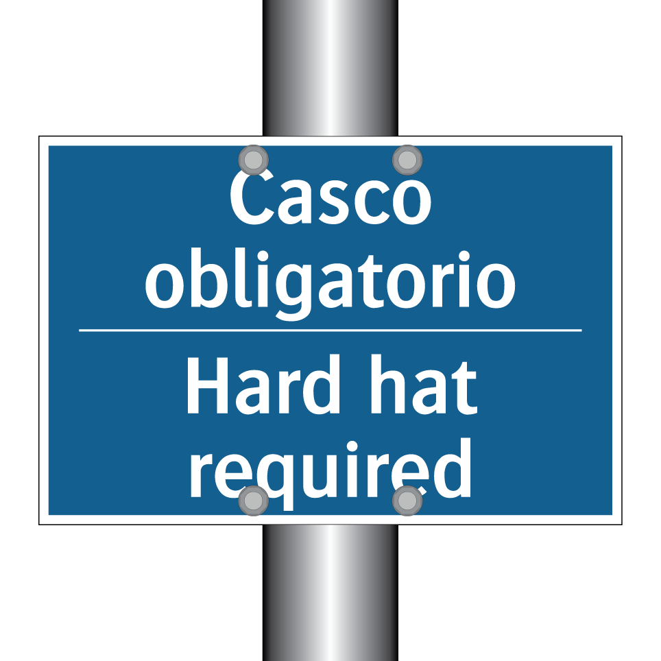 Casco obligatorio - Hard hat required