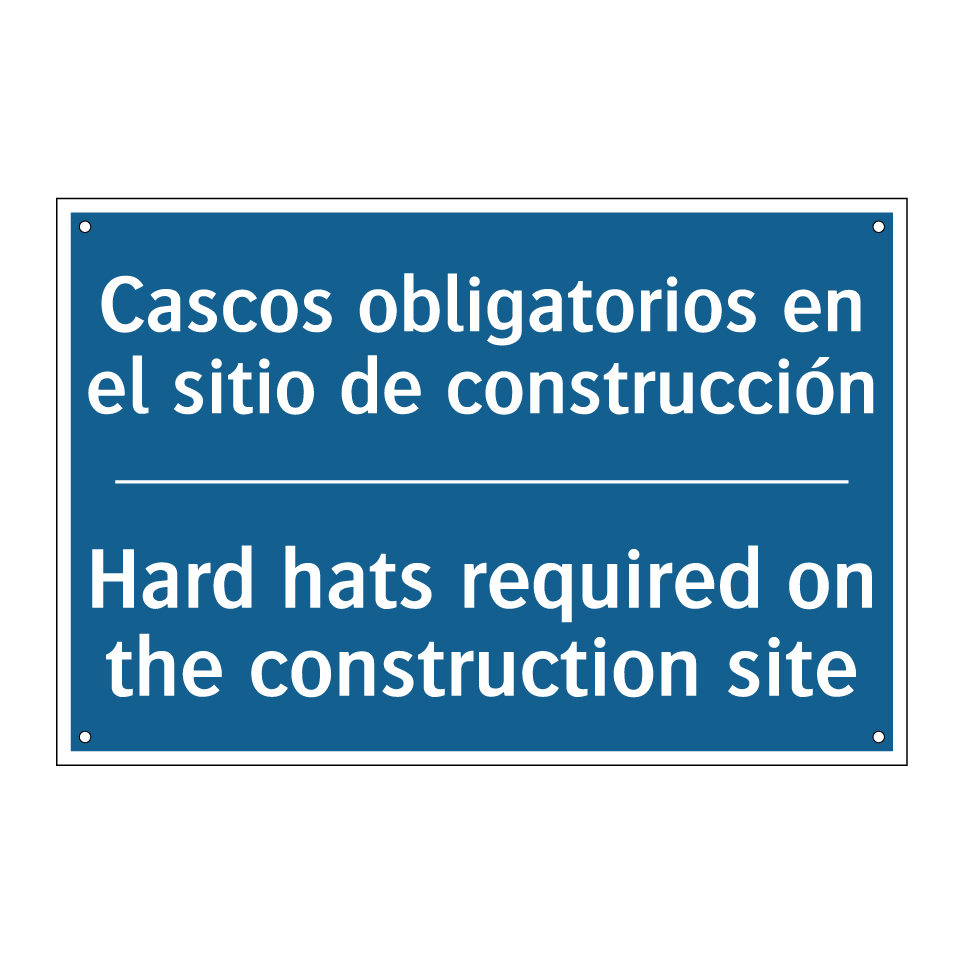 Cascos obligatorios en el sitio  /.../ - Hard hats required on the construction  /.../
