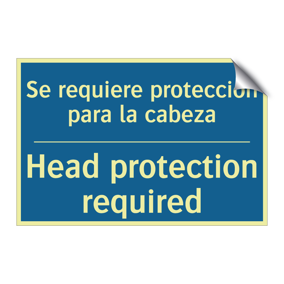 Se requiere protección para la  /.../ - Head protection required