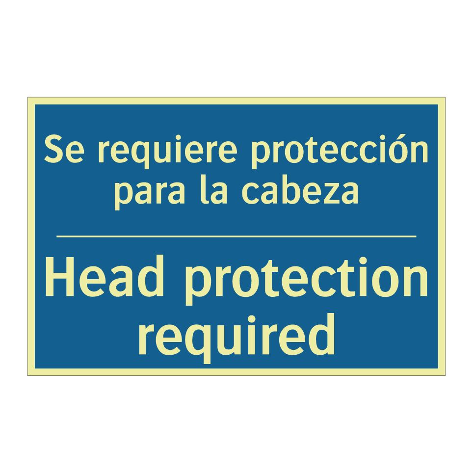 Se requiere protección para la  /.../ - Head protection required