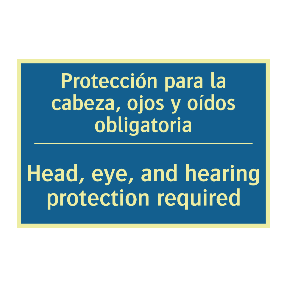 Protección para la cabeza, ojos  /.../ - Head, eye, and hearing protection  /.../
