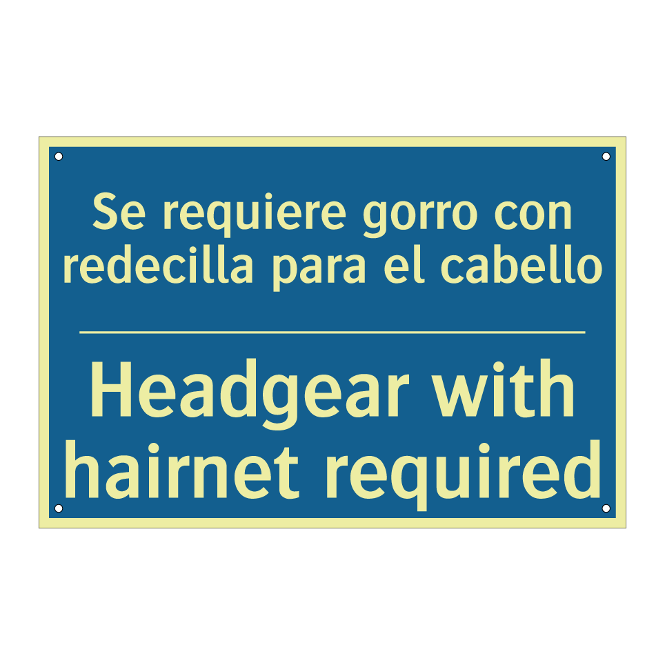 Se requiere gorro con redecilla  /.../ - Headgear with hairnet required