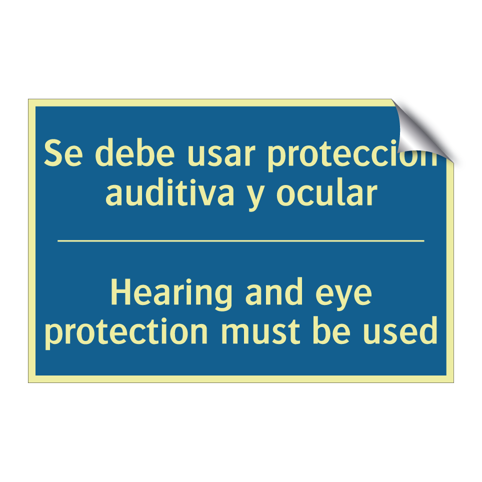 Se debe usar protección auditiva  /.../ - Hearing and eye protection must  /.../