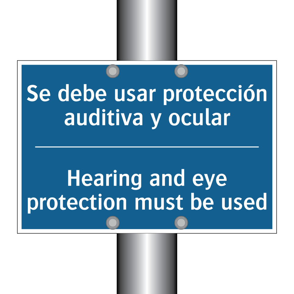 Se debe usar protección auditiva  /.../ - Hearing and eye protection must  /.../