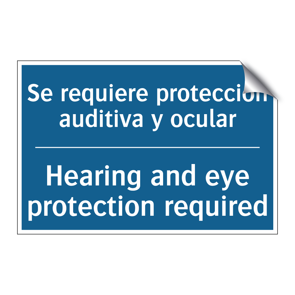 Se requiere protección auditiva  /.../ - Hearing and eye protection required /.../