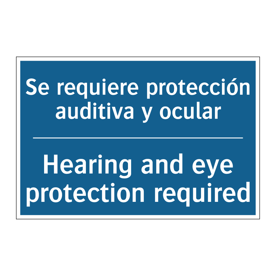 Se requiere protección auditiva  /.../ - Hearing and eye protection required /.../