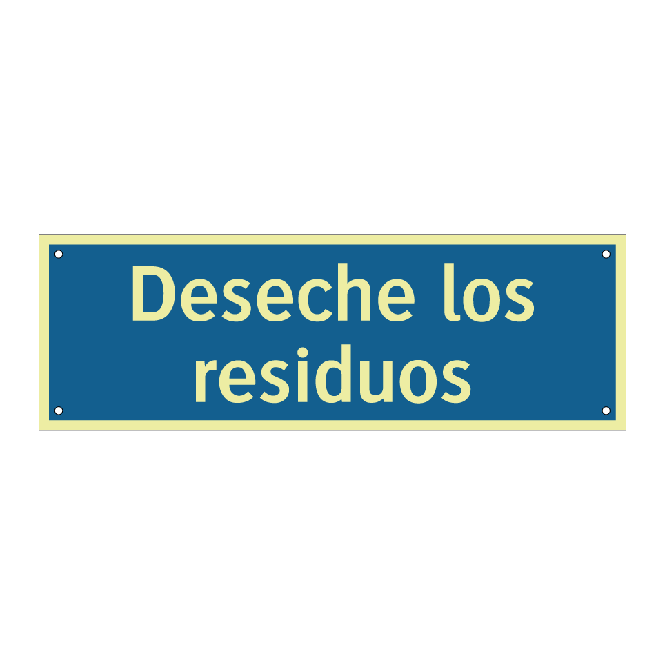 Deseche los residuos