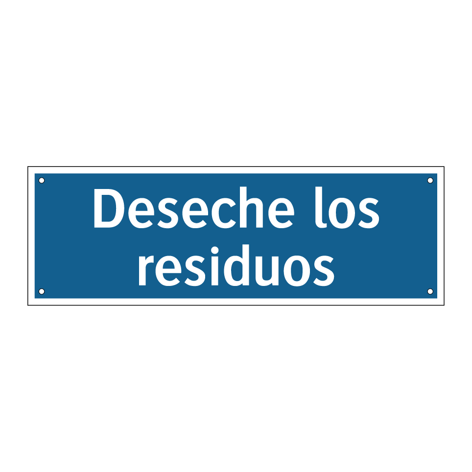 Deseche los residuos