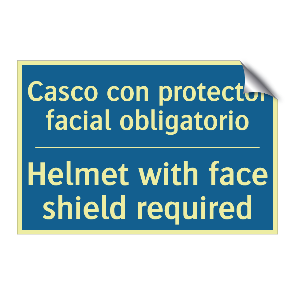 Casco con protector facial obligatorio /.../ - Helmet with face shield required /.../