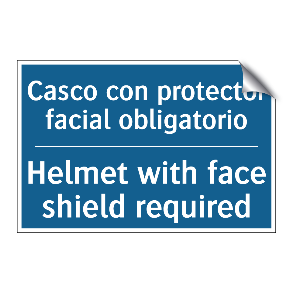 Casco con protector facial obligatorio /.../ - Helmet with face shield required /.../