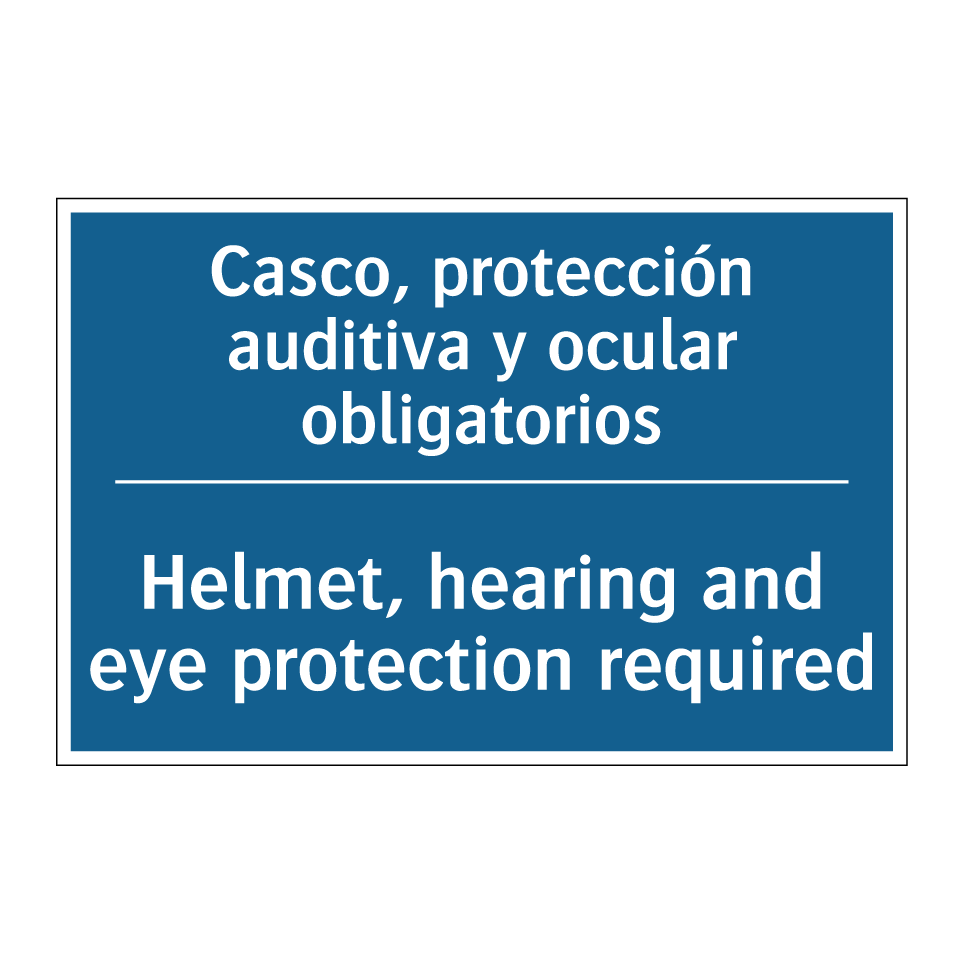 Casco, protección auditiva y ocular  /.../ - Helmet, hearing and eye protection  /.../