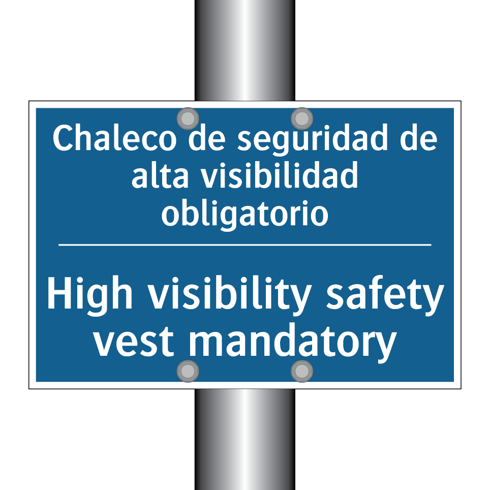 Chaleco de seguridad de alta visibilidad  /.../ - High visibility safety vest mandatory /.../